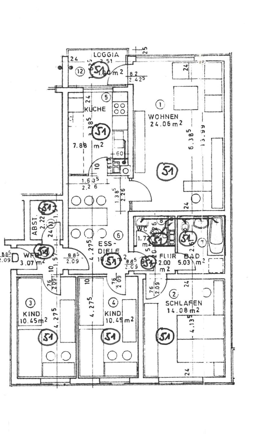 Grundriss Whg. Nr. 51