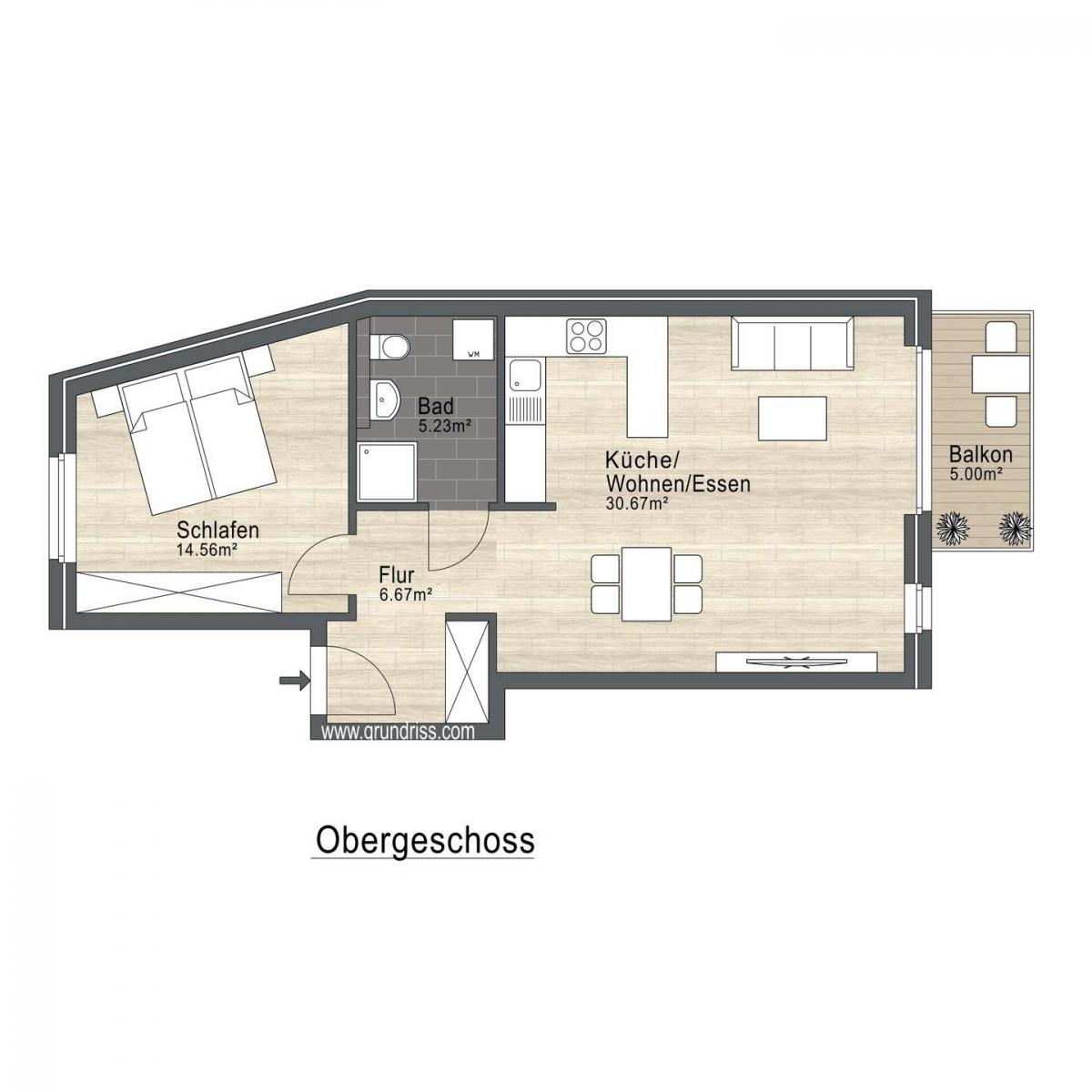 Wohnung Nr. 3 Balkon wurde geändert.