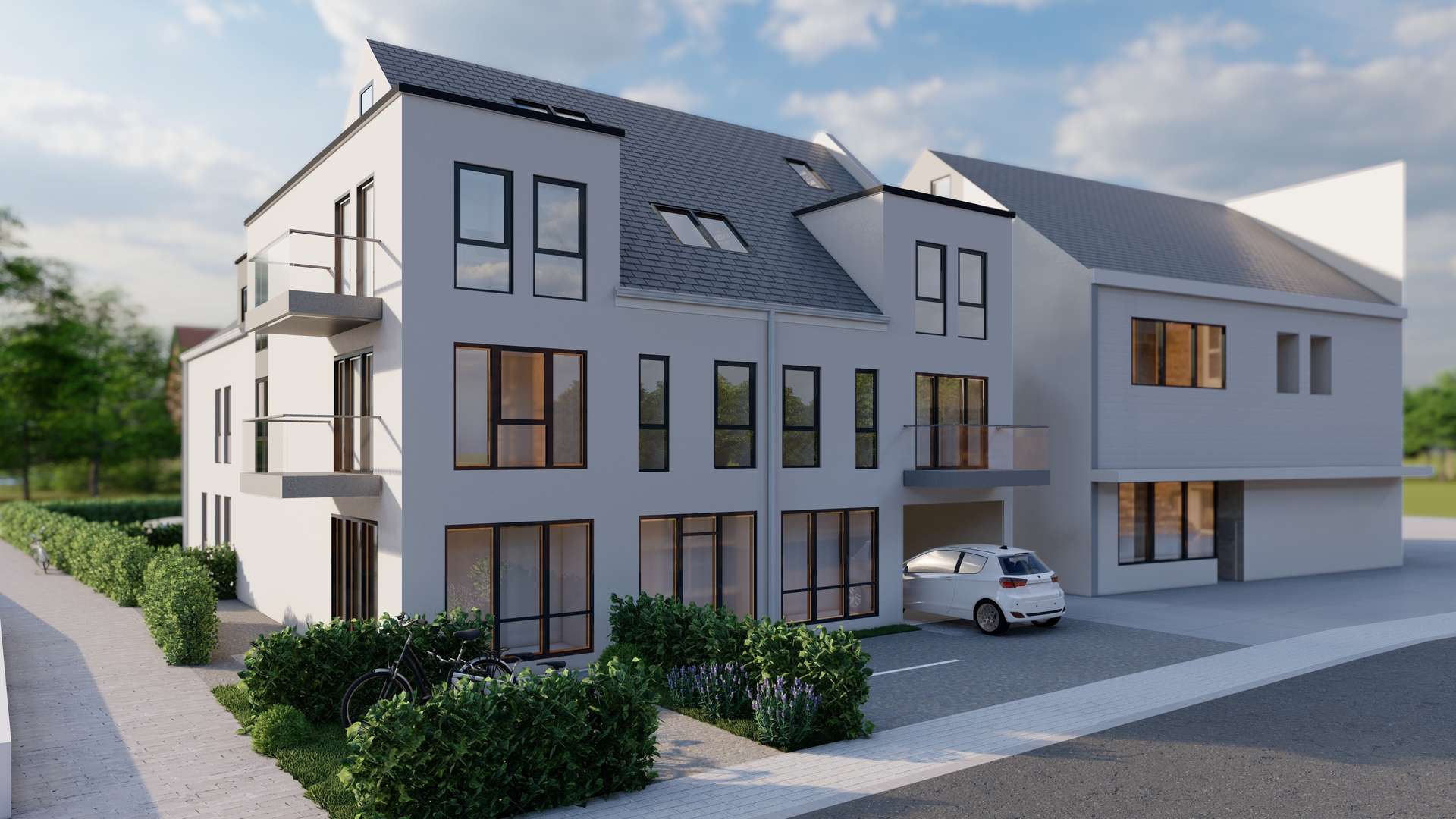 Baubeginn erfolgt, helle Neubauwohnung, Fahrstuhl, Balkon und Stellplatz