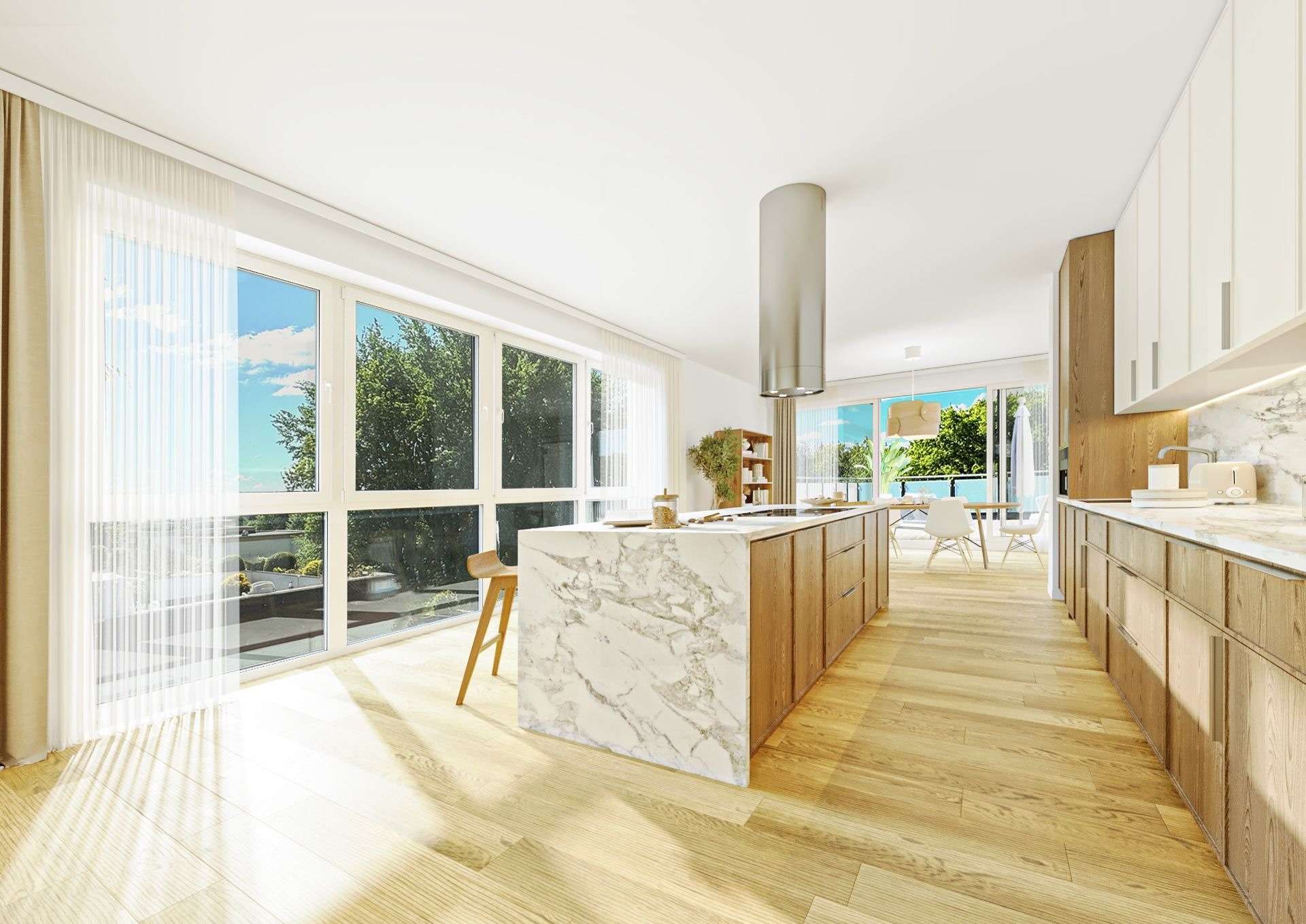 Nur 100 Schritte bis zur Ostsee,  große helle Neubauwohnung - Fahrstuhl, Stellplatz, Dachterrasse